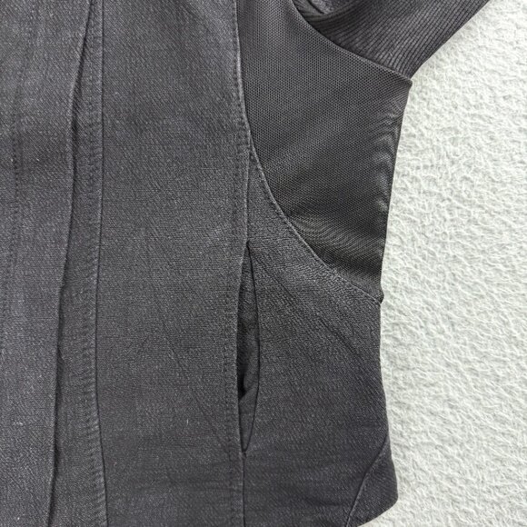 Blank NYC Jacket Womens Medium M Black Moto Asymmetrical Zip Cuff Mesh Biker - Picture 7 of 11